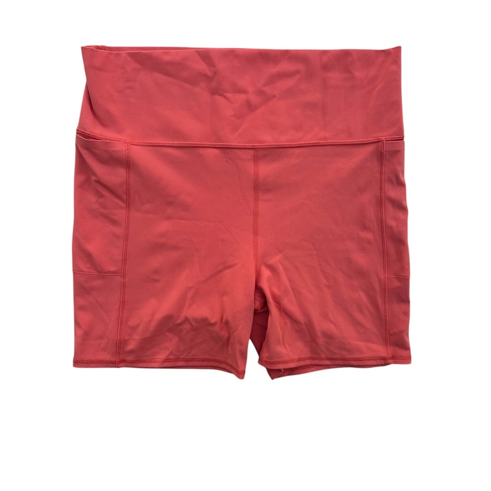 Vuori Studio Pocket Shorts Women's XL Grapefruit Coral Orange Bike VW390